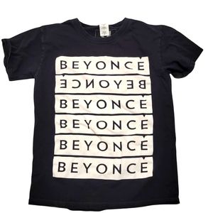 Beyoncé Womens Black White Short Sleeve Graphic Print‎ Pullover T Shirt Size SB